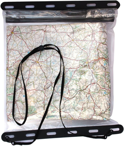 Aquapac Kaituna Waterproof Map Holder - Waterproof Cover for Reading Map while Outdoors or Hiking - Clear Plastic Case for Kayaking- Large Waterpr...
