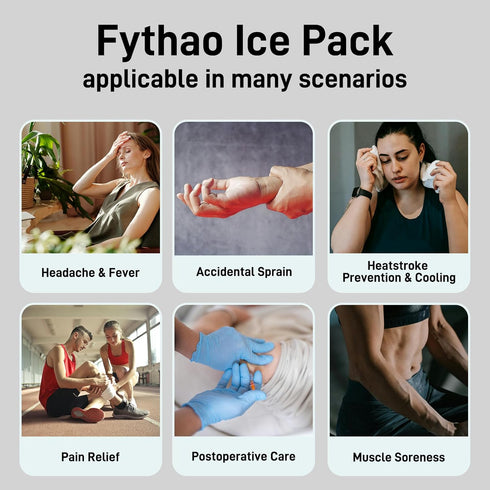 Ice Bag, Ice Cold Packs for Injuries Reusable 11", Hot Water Bag for Pain Relief, Hot & Cold Therapy, Large Ice Pack Blue...