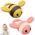 Baby Silicone Teether Toy,Baby Teething Toys for 18 Months Boys Girls Babies, Cute Bee Shape BPA-Free Silicone Baby Chew Toys for Sensory Explorat...