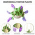 Crochet Hanging Plant for Car Cute Crochet Hanging Basket Flower Ornament Accessories Rearview Mirrior Handmade Knitted Lovers Gifts (Purple Wiste...