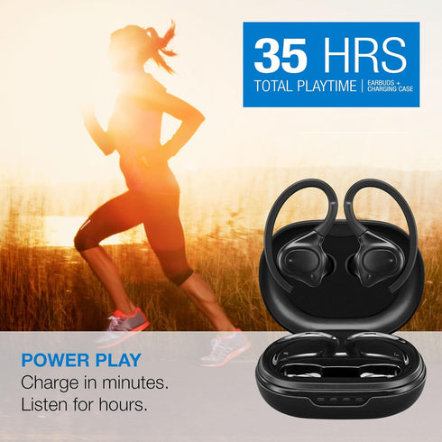 iLive IAEBTW53B Bluetooth True Wireless Earbuds with Built in Mic, IPX7 Waterproof, Charging Case, and Bluetooth 5.3 (Black)...