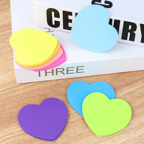 8 Color Sticky Notes Super Cute Post It Notes 240 Sheets Self-Sticky Note Pads for School Office Home (Heart Shape Sticky Notes)...