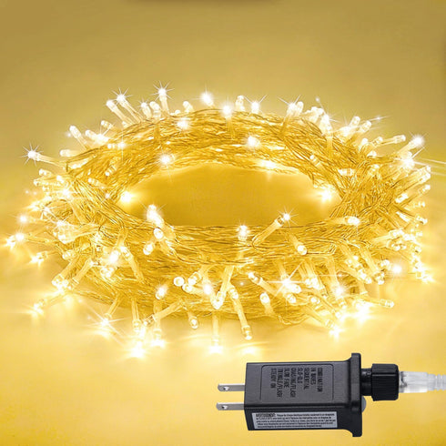 JMEXSUSS Warm White Indoor String Lights for Bedroom, Classroom Lights 8 Modes Twinkle Fairy Lights Plug in, 33ft 100LED Christmas Lights Outdoor ...
