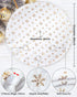 COOLWUFAN 48 Inches Christmas Tree Skirt for Xmas Tree Holiday Party Decoration White Plush Gold Sequin Snowflake (Gold)...