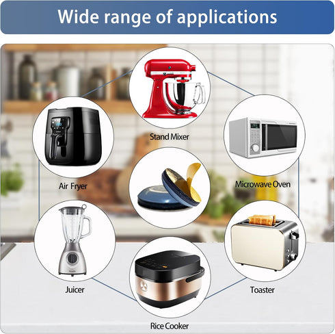Appliance Sliders,24Pcs Self-Adhesive Kitchen Appliance Sliders,2Pcs Cord Organizer,Easy To Move and Save Space,Suitable for Countertop Kitchen Ap...