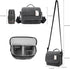 Besnfoto Camera Bag Purse Small Messenger Shoulder Bag for Mirrorless DSLR Camera Waterproof Canvas Compact Photography Case, Black Gray...