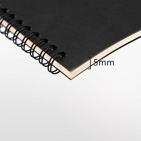 DSTELIN 10 inch x 7.5 inch, 100GSM, Blank Spiral Notebook, 2-Pack, Soft Cover, Sketch book, 50 Pages / 25 Sheets, (Black)...