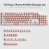 Guffercty kred 129-keycaps XDA Profile PBT Keyboard Key caps Full Set, Custom Keycaps Dye Sublimation for 61/68/84/87/108 Mechanical Keyboard (Nau...