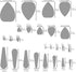Aleks Melnyk No.205 Metal Stencil for Jewelry, Shape Earring Teardrops Cutouts Stencil, Lapidary Template for Cabochons, Tear Drop, Jewelry making...