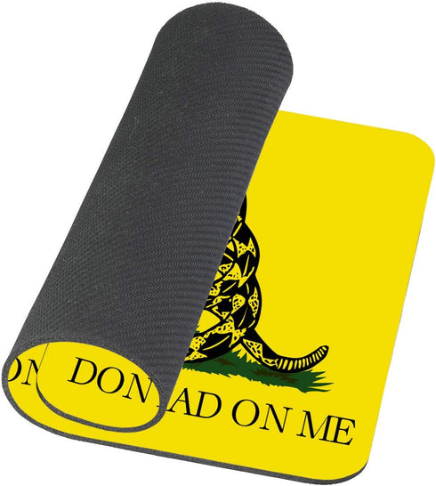 Gaming Mouse Pad Custom, Don't Tread On Me Flag Yellow Rectangle Non-Slip Rubber Mousepad Gaming Mouse Pad...