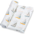 Swaddle Blanket | 100% Muslin Cotton | Gender Neutral Newborn and Baby Nursery Essentials for Girls and Boys, Registry | Sailboat Print...