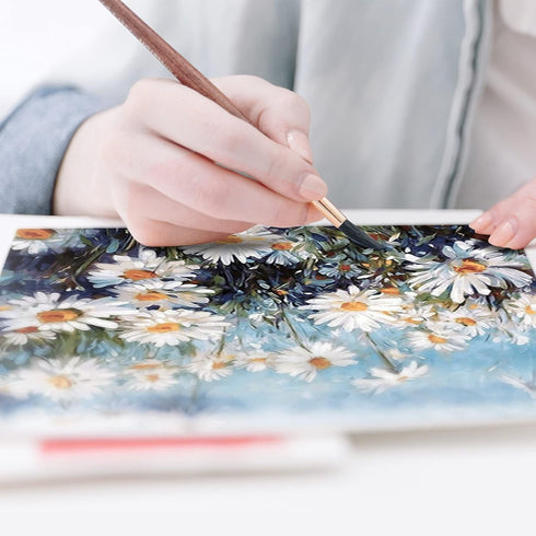 CAYUDEN Paint by Number for Adults, 16" x 20" Flowers Acrylic Paints by Numbers for Adults Beginner Kids Color Painting by Numbers on Canvas with ...