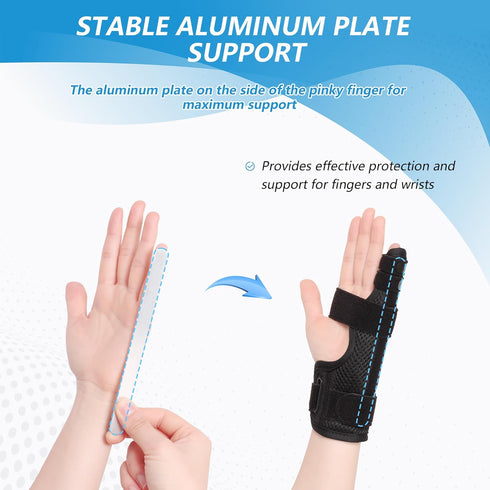 Pinky Finger Splint, Finger Splint for Pinky, Broken Finger, Trigger Finger, Metacarpal Splint Hand Brace, Little Finger Brace for Tendonnitis, Pa...