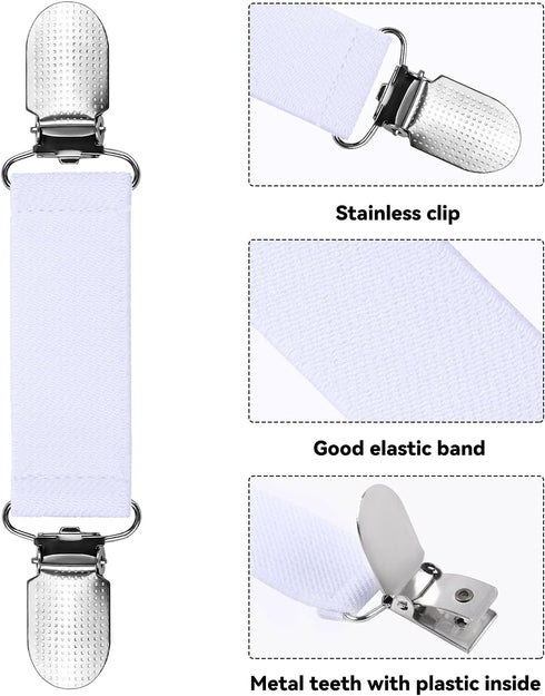URATOT 8 Pieces Dresses Shawl Clip Retro Sweater Collar Clips Retro Cardigan Clip Shawl Clips Glove Clips Men and Women, White...