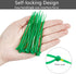TUZAZO 1000PCS Green Zip Ties for Plants 4 Inches, Heavy Duty 18 Lbs Strong Nylon Wire Ties UV Resistant Plastic Cable Ties for Plants Decor Indoo...