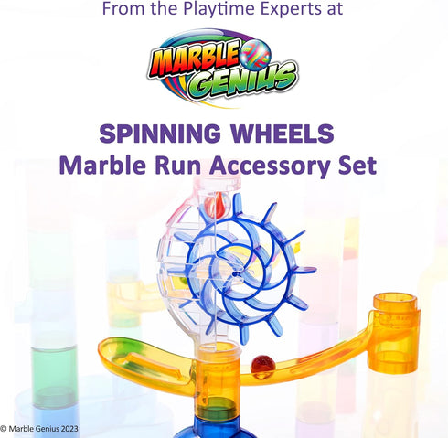 Marble Genius Spinning Wheels Marble Run Accessory Add-On Set (5 Pieces) - Designed to Enhance Your Child’s Problem-Solving Skills While Providing...