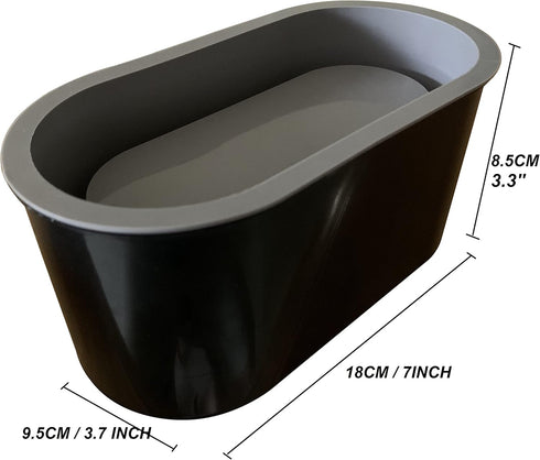 Bigger Oval Silicone Planter Mold, Oval Shape 7 x 3.3 Inch (L x H), Silicone Model for Concrete Flower Pots, DIY Succulent Plant Concrete Model, C...