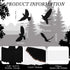 Blulu 4 Pieces Wooden Bird Wall Decor Flying Bird Sculptures Wall Art Decor Silhouette Art Wooden Sign for Home Living Room Bedroom Kitchen Hangin...