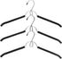 Whitmor Shirt/Blouse Hangers w/Belt Hook, Chrome / Black...