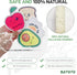 Cellulose Sponges - Pack of 4 Sponges with Fun Shapes and Motivational Words, Perfect for Cleaning - Sturdy and Natural Household Cleaning Sponges...