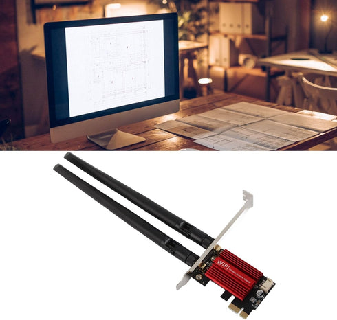 GOWENIC 7260AC Pro PCIe Card for Desktop PC, 1200Mbps Dual Band 5G/2.4G Bluetooth 4.0 PCIE Card Network Adapter for Windows7/8/10/11...