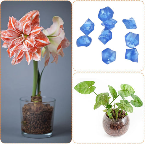 MECCANIXITY 300pcs Glow Rocks 8-10mm Glow Pebbles Decoration in The Dark Luminous Stones Decor DIY Decorative Dark Blue for Garden, Potted Plant, ...