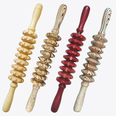 Wood Therapy Massage Tools Manual Massage Roller Stick for Body Sculpting, Maderoterapia Kit- Cellulite Massager for Muscle Pain Relief, Fascia, C...