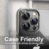 beuxece for iPhone 15 Pro/iPhone 15 Pro Max Camera Lens Protector, Metal Camera Screen Protector Cover Accessories, Case Friendly, HD Tempered Gla...