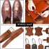 10 Pcs Leather Hole Punch Cutter 0.5mm-3.5mm Hollow Punch Set for Leather Crafting Round Hollow Tools for Watch Bands Belts Canvas Paper Rubber So...