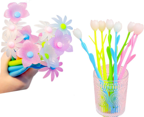 YYaaloa 20PCS Color Changing Rose Flower Pens Novely Fun Gel Ink Pen Bulk for Birthday Party Favors School Classroom Office Girls Presents (20pcs ...