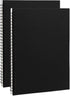 DSTELIN 10 inch x 7.5 inch, 100GSM, Blank Spiral Notebook, 2-Pack, Soft Cover, Sketch book, 120 Pages / 60 Sheets, (Black)...