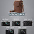 Megagear MG701MegaGear Leather Camera Case with Strap compatible with Panasonic Lumix DC-ZS80, DC-ZS70, DMC-LX10, DMC-ZS60, DMC-ZS100, Dark Brown...