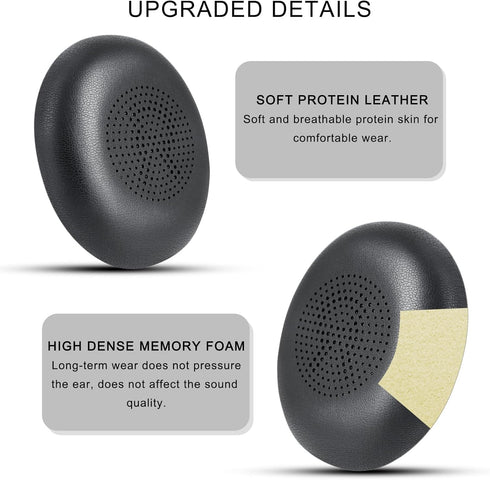 Ear Pads Replacement for Jabra Evolve2 65 (65MS 65UC USB)/Evolve2 40 (40UC 40MS USB)/Elite 45h On-Ear Wireless Headphones, Ear Cushions with Prote...