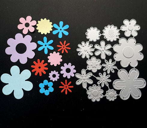 Metal Cutting Dies Flowers in 13 Shapes Embossing Stencil Die Cuts for Card Making Scrapbooking Paper Craft Album Stamps DIY Décor...