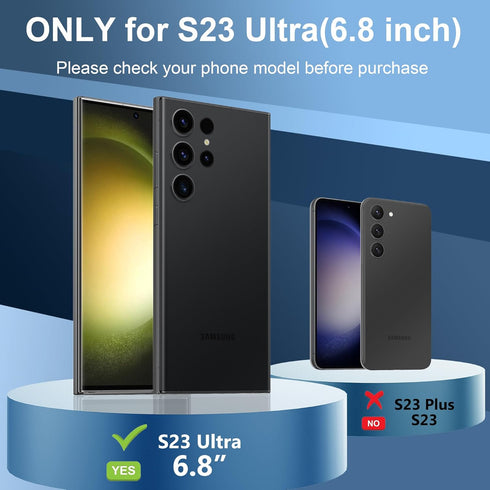 Ezanmull for Samsung Galaxy S23 Ultra Waterproof Case, with Built-in Screen Protector Dustproof Shockproof Full Body Underwater Protective Phone C...