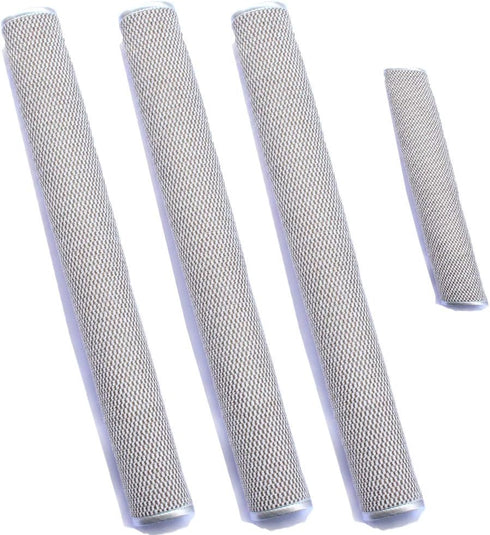 OUGAR8 Refrigerator Door Handle Cover Set of 4, Kitchen Appliances Gloves Fridge Microwave Dishwasher Door Cloth Protector-Catches Drip,Fingerprint Dust Cover (4pcs, Gray Plush)