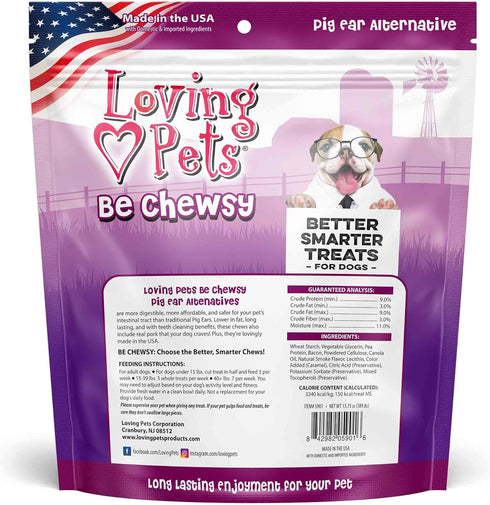 Loving Pets - Be Chewsy Pig Ear Alternative for Dogs Pig Ear Dog Treats for Small, Medium & Large Dogs (10 Pack)...
