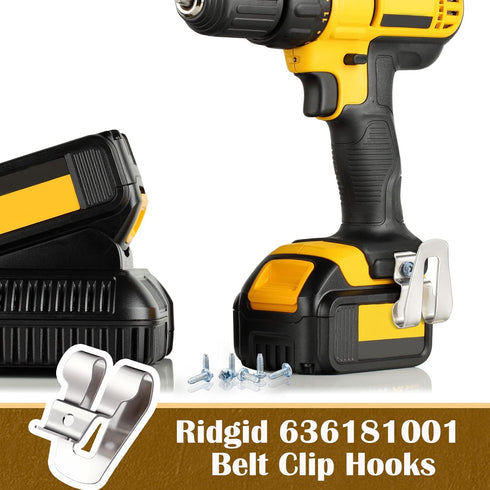 12 Pieces Belt Clip Hook Stainless Steel Impact Belt Clip Replacement Impact Driver Hook with Screws for Hammer Drill Tools...