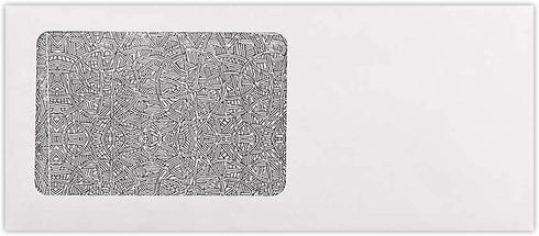 LUXPaper #10 All Purpose Window Envelopes | Security Tint | 4 1/8" x 9 1/2" | White | 24lb. Text | 50 Qty...