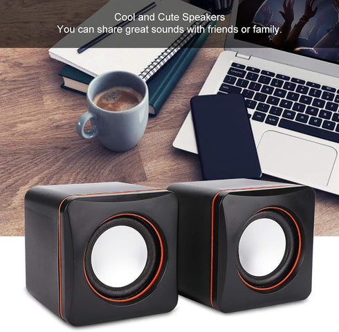 Computer Speaker, 3.5mm PC Speaker Mini USB Stereo 3.5mm Jack Wired Speaker for Desktop Laptop PC Computer,Compact Desktop Speaker USB Charging fo...