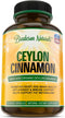 Organic Ceylon Cinnamon Supplement - 60 Capsules, 1200mg - Natural Antioxidant Dietary Supplement - Promotes Heart, Brain & Immune Health...