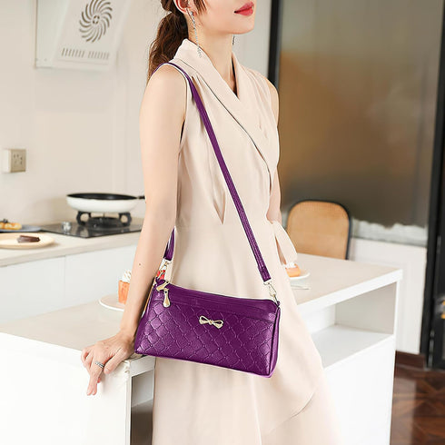 Women Small Handbags Square Leather Crossbody Bags Multi Pocket Shoulder Bag Ladies Elegant Change Purse...