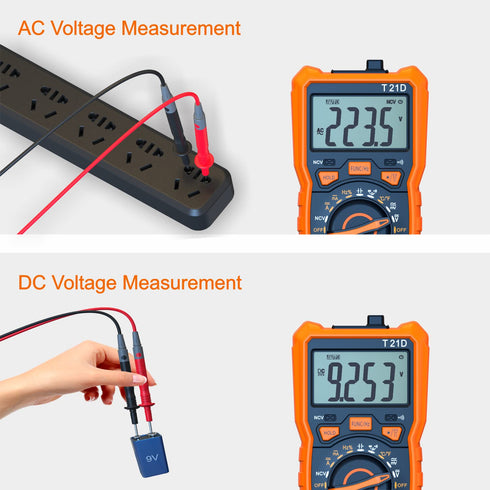 Auto-Ranging Digital Multimeter, TRMS 6000 Counts AC DC Voltmeter Ohm Volt Amp Meter, Electrical Multimeter Tester with NCV, Measure Capacitance C...