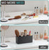 Pencil Pen Holder for Desk, Wooden Office Desk Organizers and Accessories with 4 Slots for Countertop, Makeup Brush Holder Organizer for Bathroom ...