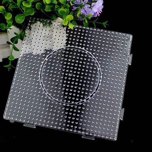 BANCHELLE Fuse Beads Boards 5mm, Plastic Boards Large Square Clear 6 PCS...