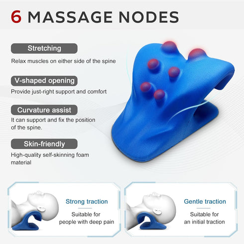 EXQUISLIFE Neck and Shoulder Relaxer, Cervical Traction Device for Muscle Tension Relief, Neck Stretcher for TMJ Pain Relief and Cervical Spine Al...