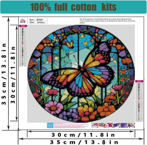Butterfly Stamped Cross Stitch Kits - Counted Cross Stitch Kits for Beginners Adults,11 CT Patterns Dimensions Embroidery Kits Arts Craft Kits,for...