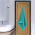 Home Basics Over The Door Clothes Hanger and Towel Rack with 5 Hooks Curved Arc Design | Durable Steel Material | Soft Sculpted Hooks with Balled ...