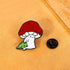Lovely Mushroom and Frog Enamel Brooch Pin - Charming Lapel Pins Jewelry...