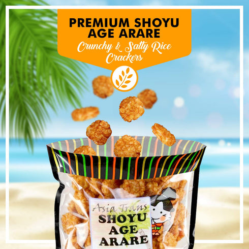Shoyu Age Fried Arare Rice Crackers 6 Ounce - Perfect on the go snack. Add to popcorn or trail mix. Packed fresh in Hawaii. Sweet and salty flavor...